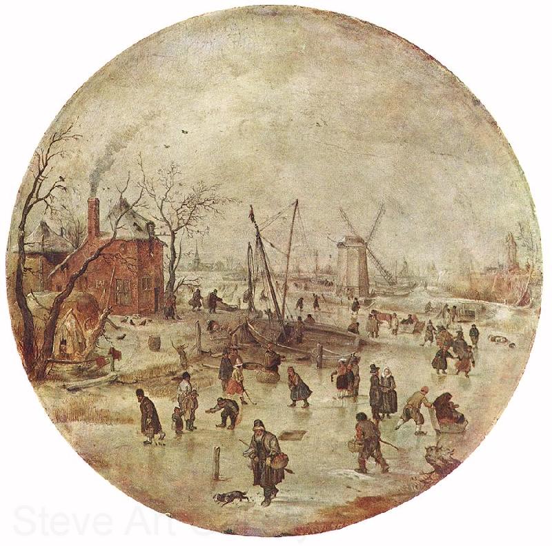 AVERCAMP, Hendrick Winter Landscape with Skaters  fff Norge oil painting art